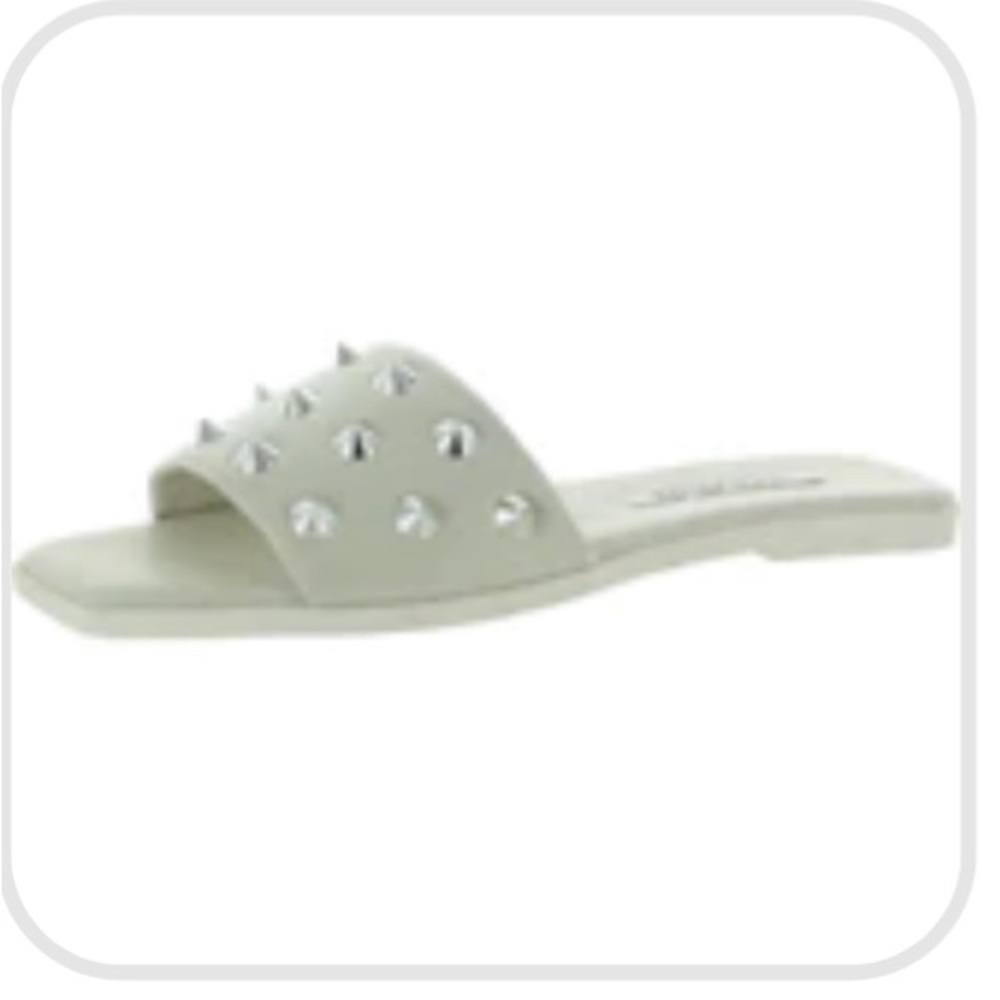 Steve Madden Laverne Leather Studded Slide Sandals - Picture 3 of 10